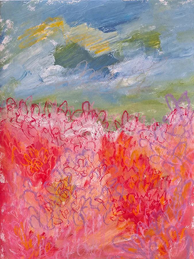 Зображення "Salt Bloom" від Daria Habich, розмір: 29.7 × 42 cm., матеріали: paper, acrylic, oil pastel, varnish, медіум: Mixed media on paper, місто: Bulgaria, серія: Salt & Sun, ціна: €190